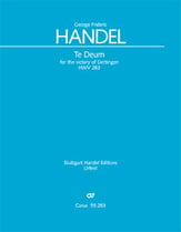 Dettingen Te Deum, HWV 283 Study Scores sheet music cover